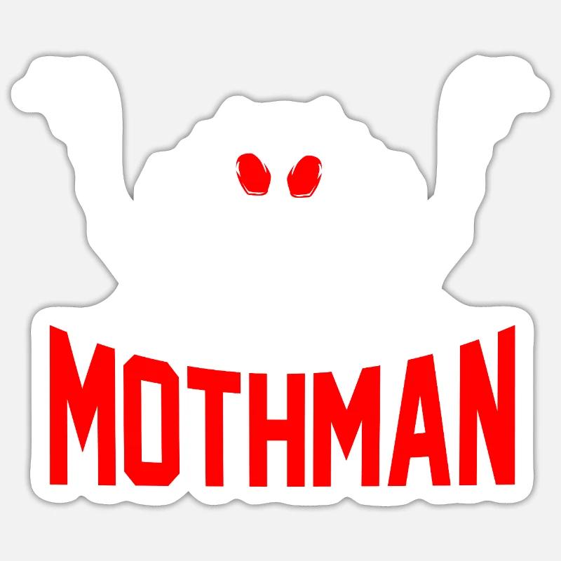 Mottenmann - Sticker Größe S (10 x 10 cm) - Mattweiß