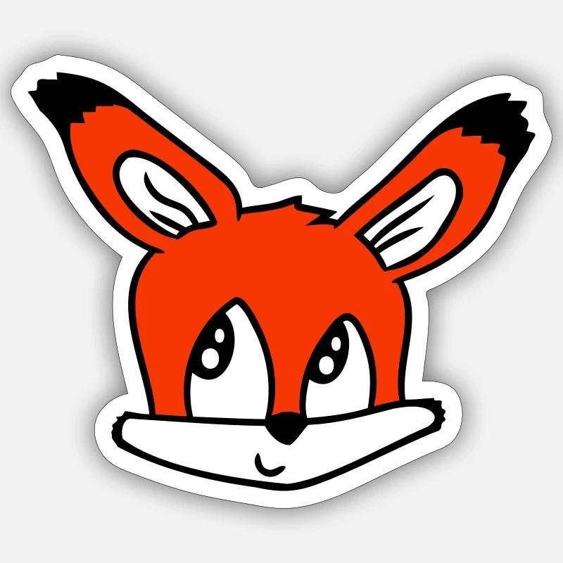 Fuchs Rotfuchs Wildes Tier Schlauer Wald Bewohner Sticker Größe S (10 x 10 cm)