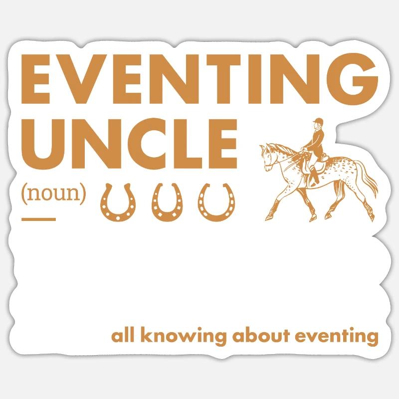 Rider Uncle Definition Eventing - Sticker size S (10 x 10 cm) - white matte