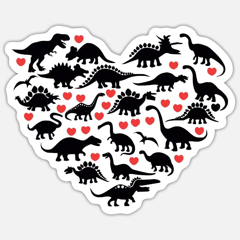 I Love Dinosaurs - Sticker size S (10 x 10 cm) - white matte
