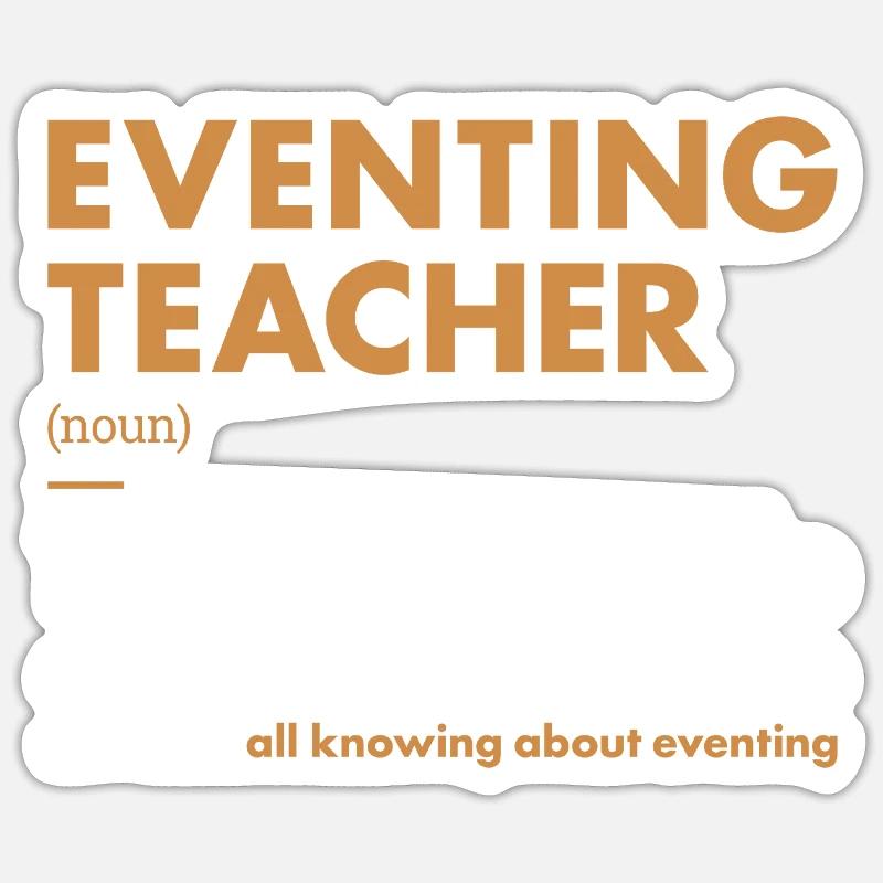 Cavalier Enseignant Définition Concours complet Sticker taille S (10 x 10 cm)