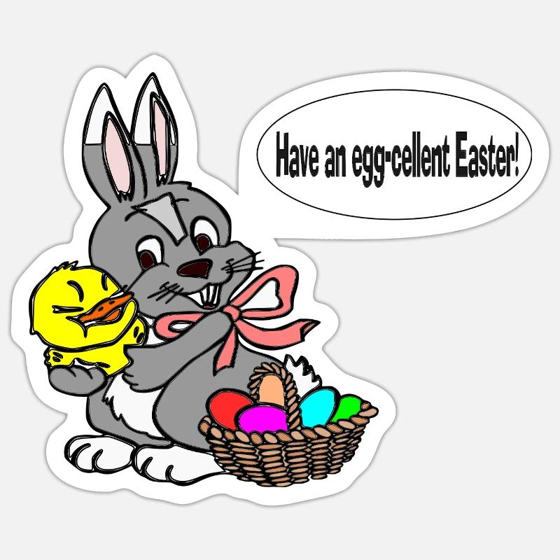 Schwarze haben ein Ei cellent Ostern Sticker Größe S (10 x 10 cm)