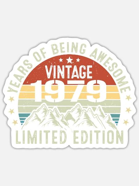 Geschenk zur Feier Ihres Geburtsjahres 1979 - Sticker Größe S (10 x 10 cm) - Mattweiß