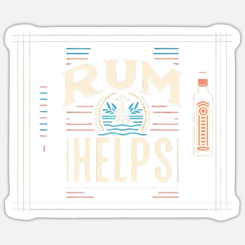 Rum Helps 7 Sticker Größe S (10 x 10 cm)