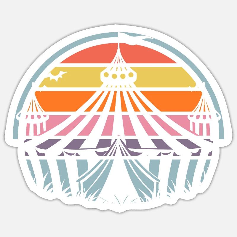 Cirque - Sticker taille S (10 x 10 cm) - blanc mat
