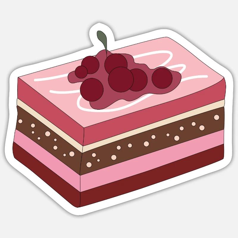Sweets Cake - Sticker size S (10 x 10 cm) - white matte