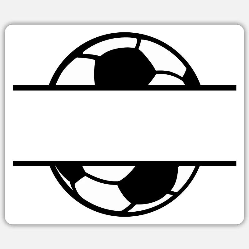 Fußball Soccer - Sticker taille S (10 x 10 cm) - blanc mat