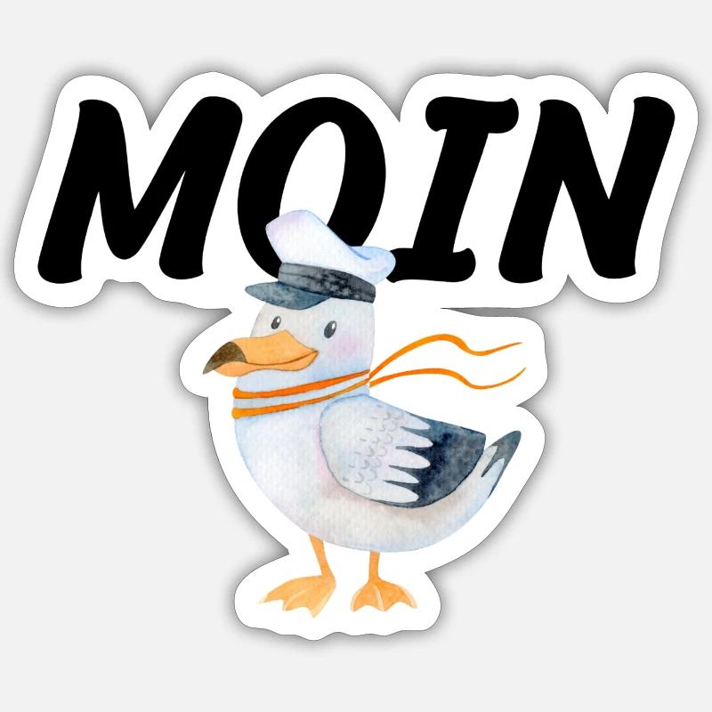 MOIN Möwe Sticker Größe S (10 x 10 cm)