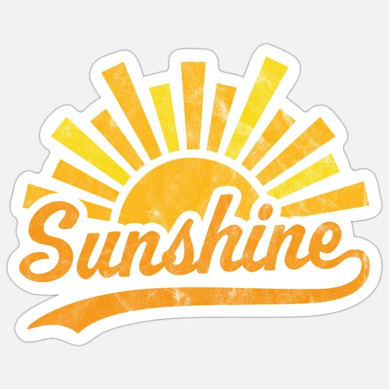 Soleil Soleil - Sticker taille S (10 x 10 cm) - blanc mat