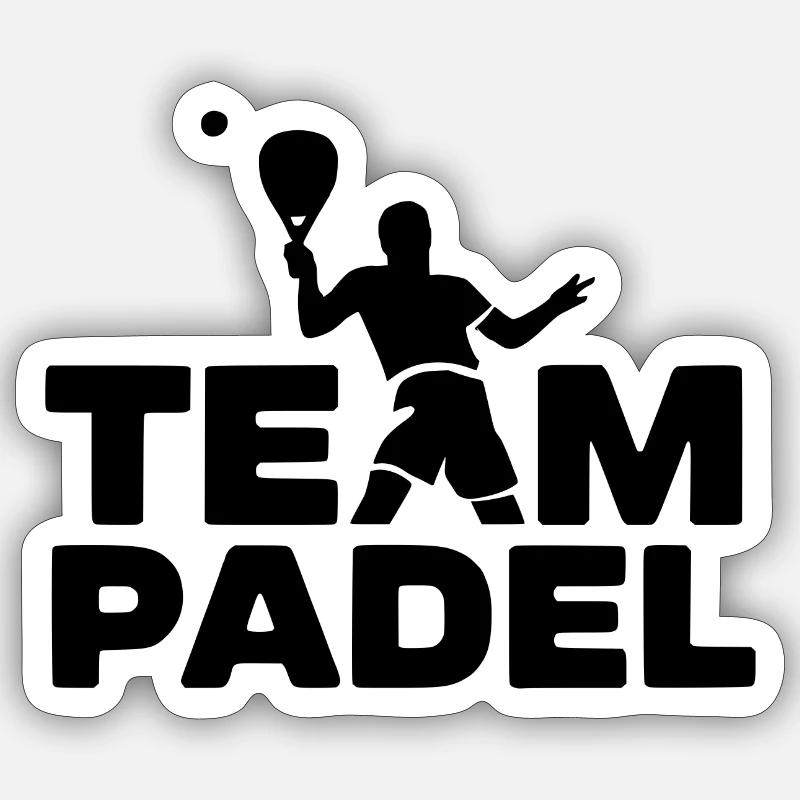 Team Padel 2 - Sticker Größe S (10 x 10 cm) - Mattweiß