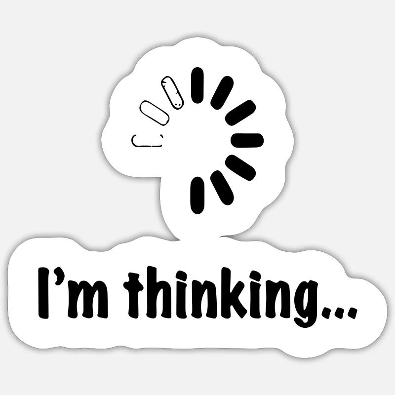 Je réfléchis. Sticker taille S (10 x 10 cm)