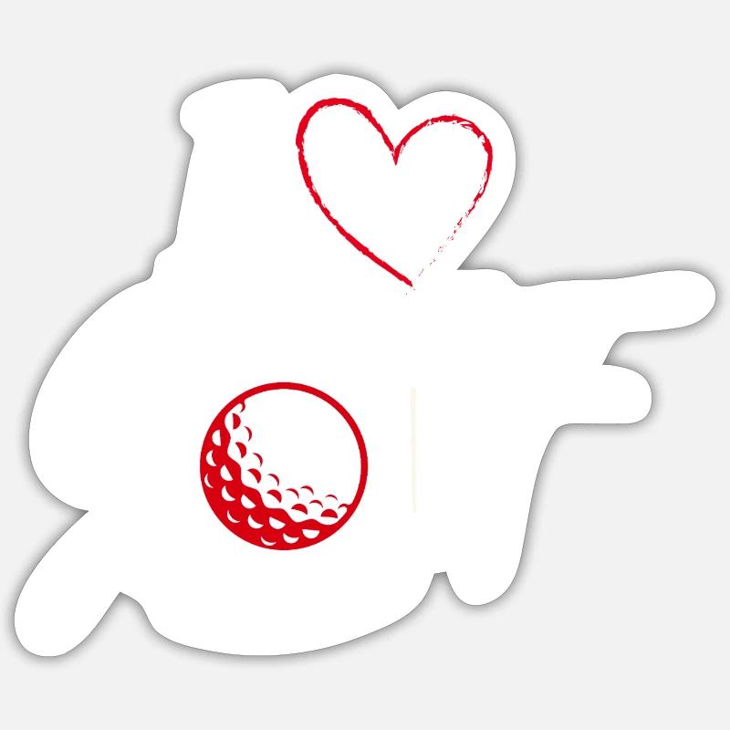 J’adore Golf - blanc - Sticker taille S (10 x 10 cm) - blanc mat