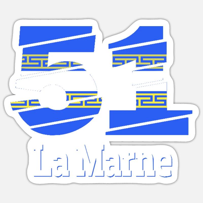 51 - Sticker Größe S (10 x 10 cm) - Mattweiß