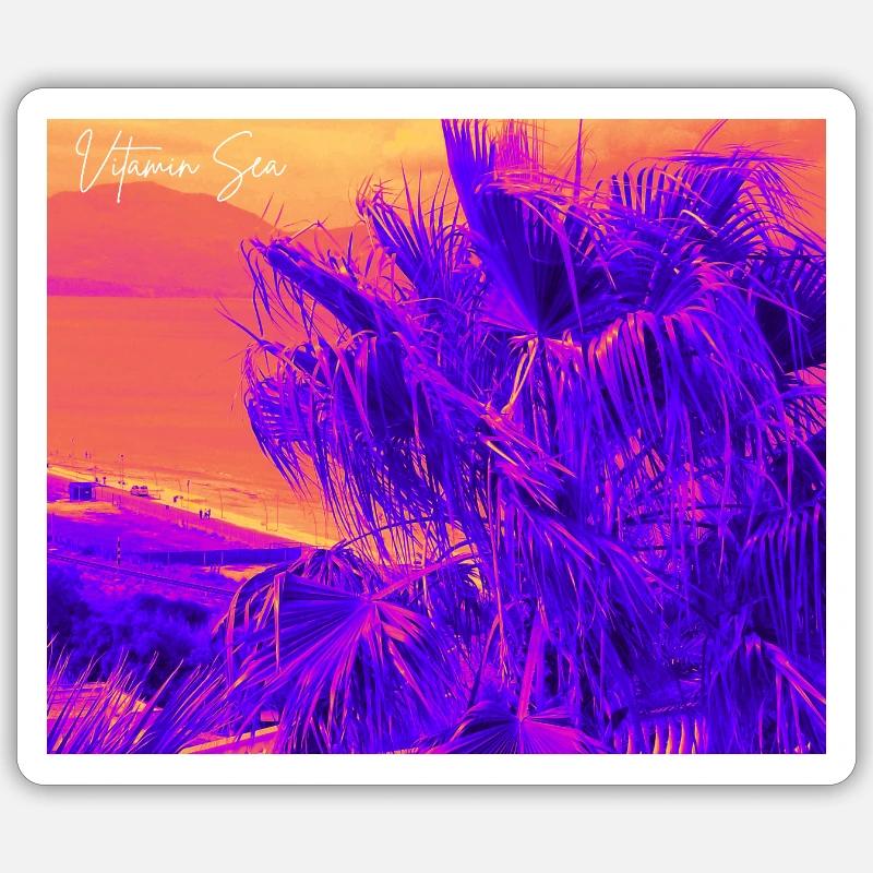 Vitamine Mer - Sticker taille S (10 x 10 cm) - blanc mat
