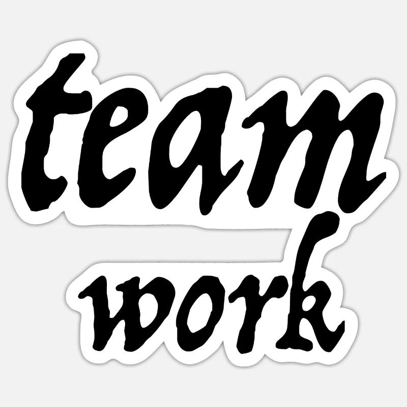 team work - Sticker Größe S (10 x 10 cm) - Mattweiß