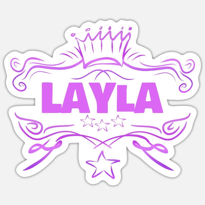 Gift for Layla - Sticker size S (10 x 10 cm) - white matte