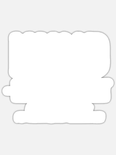 Hundrovertiert - Sticker Größe S (10 x 10 cm) - Mattweiß