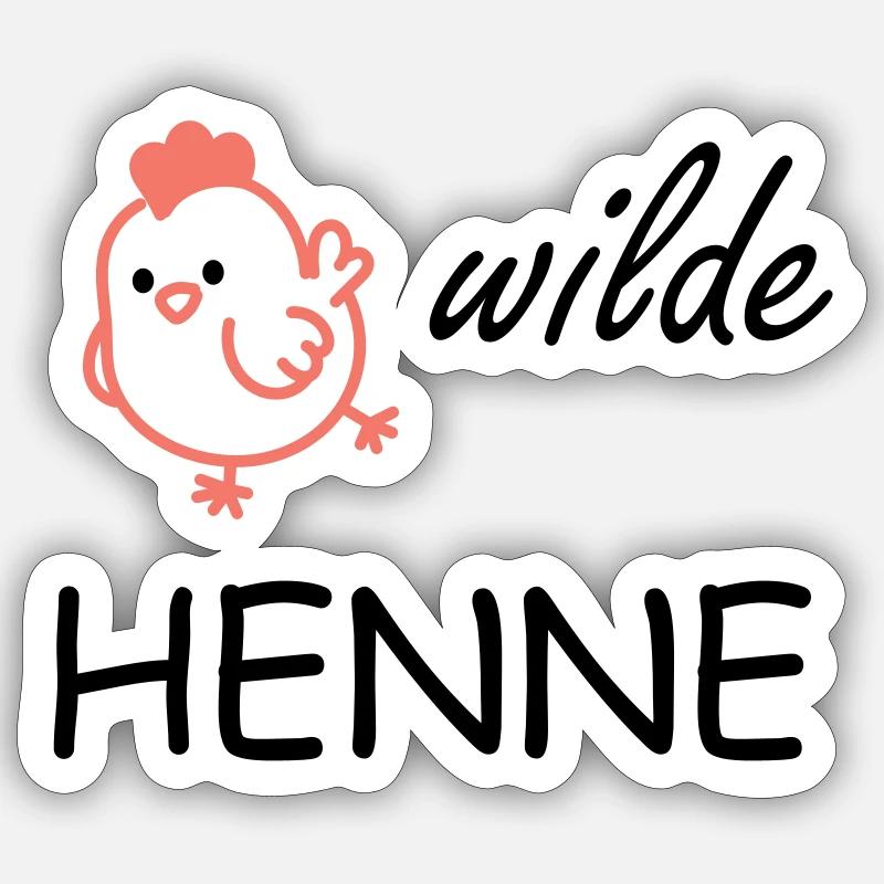 Poule sauvage Sticker taille S (10 x 10 cm)