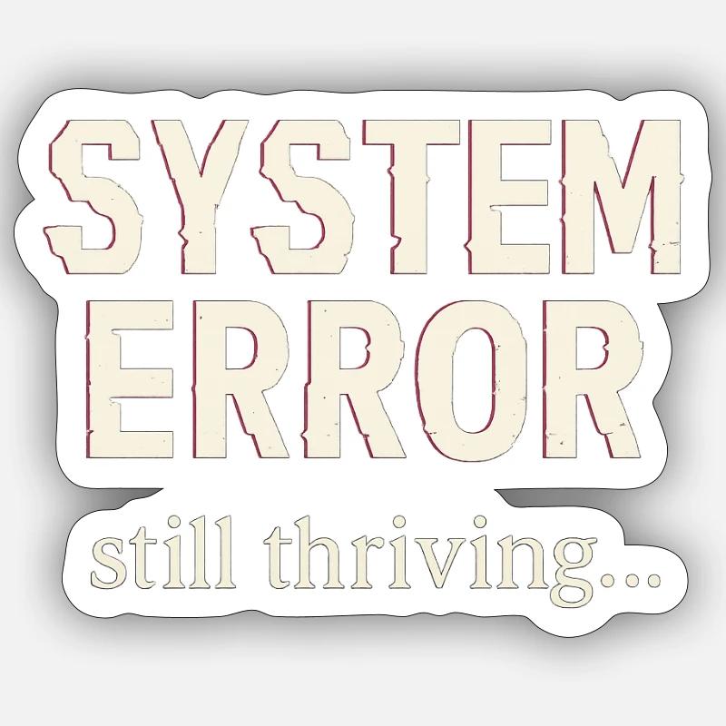 Erreur système - Sticker taille S (10 x 10 cm) - blanc mat