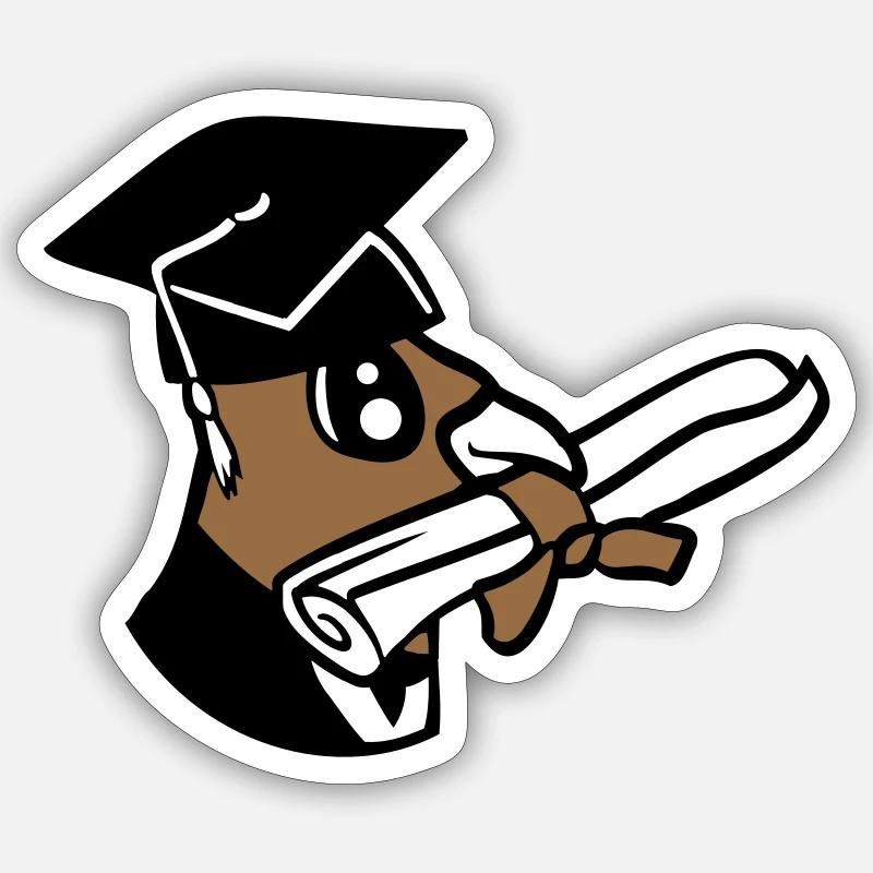 Deaf School Graduation College Certificate Certificate Certificate Sticker size S (10 x 10 cm)