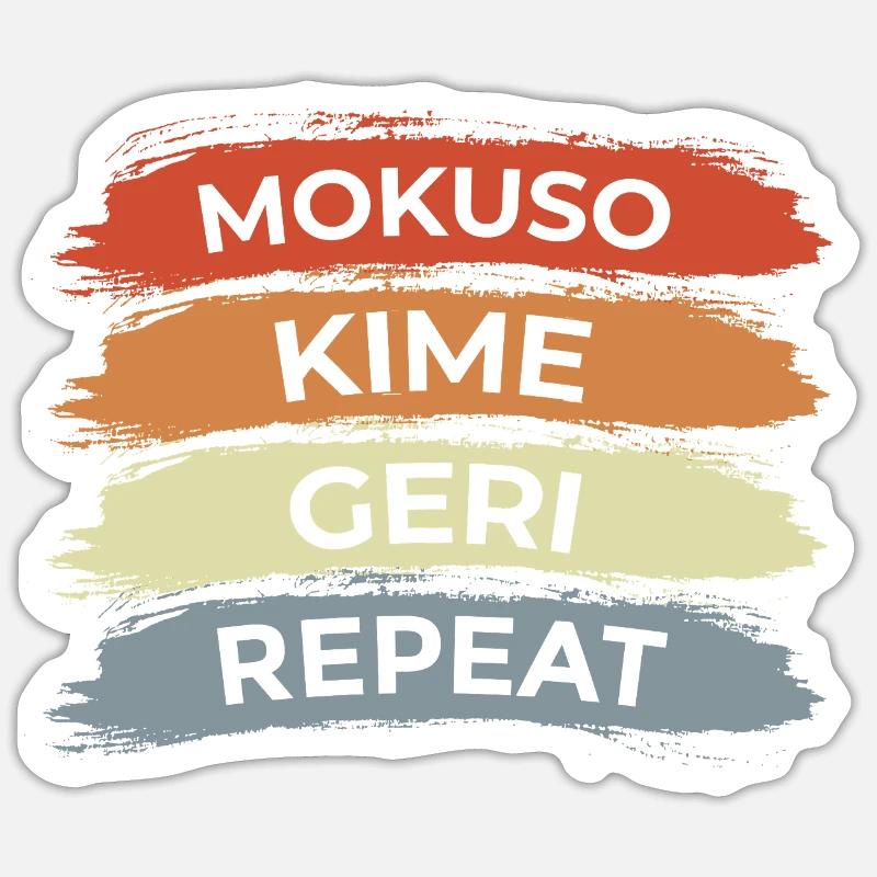 Karate Techniques - Sticker size S (10 x 10 cm) - white matte