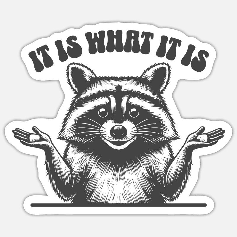 Raton laveur - C’est ce que c’est Sticker taille S (10 x 10 cm)