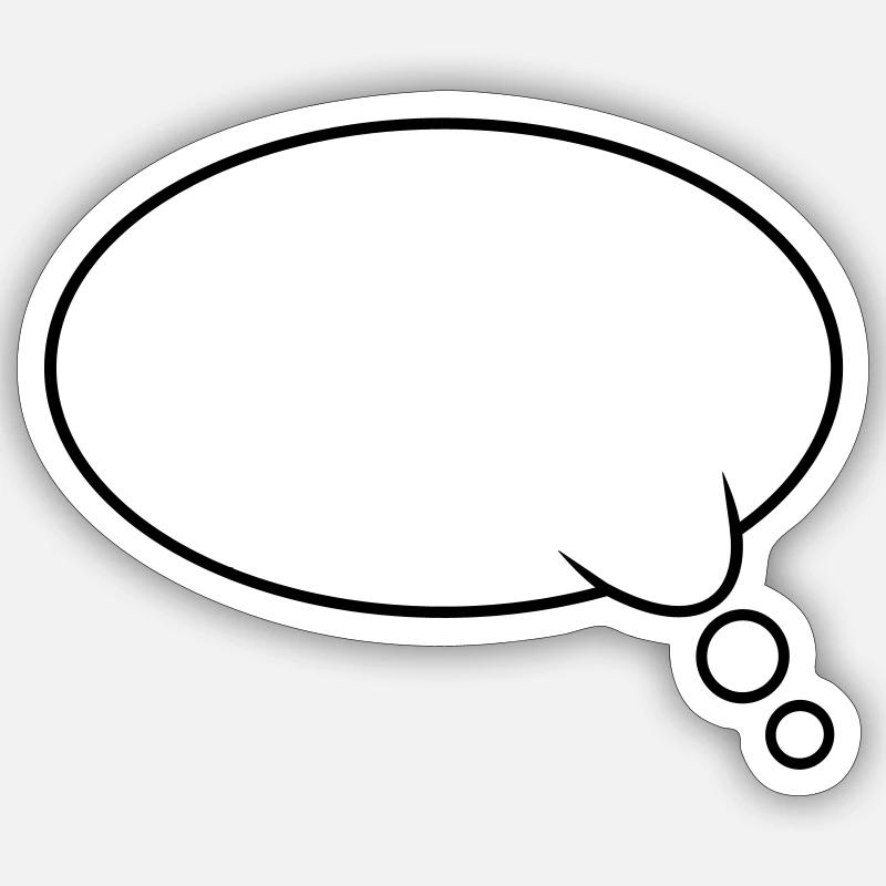 Thought Bubble Design Sticker size S (10 x 10 cm)