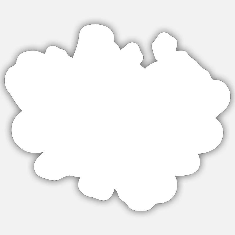 Affe Bier Crew - Sticker Größe S (10 x 10 cm) - Mattweiß