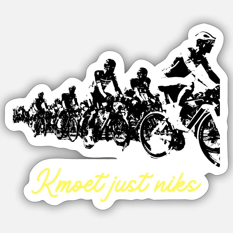 Kmoet just nothing, Antwerp dialect Shirts Sticker size S (10 x 10 cm)