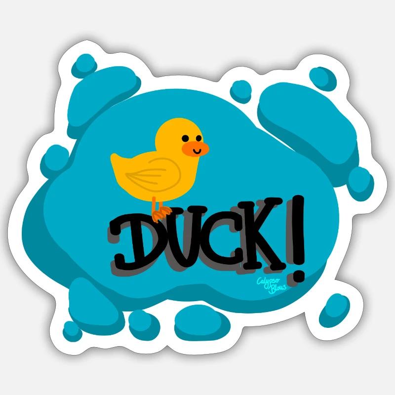 Duck! -CB - Sticker size S (10 x 10 cm) - white matte