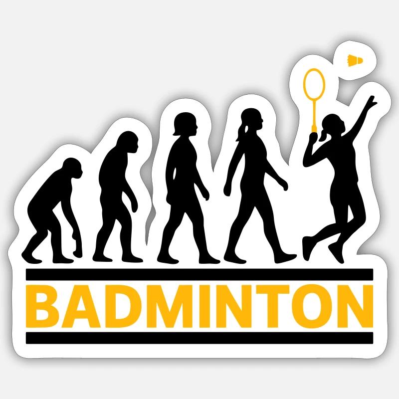 Évolution Badminton Femme Smash Cool - Sticker taille S (10 x 10 cm) - blanc mat