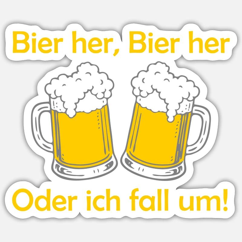 Bienen hier, Bienen hier - oder ich fall um! Sticker Größe S (10 x 10 cm)