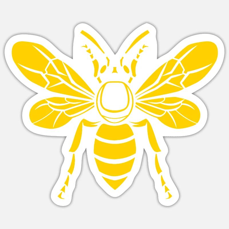 wasp - Sticker size S (10 x 10 cm) - white matte