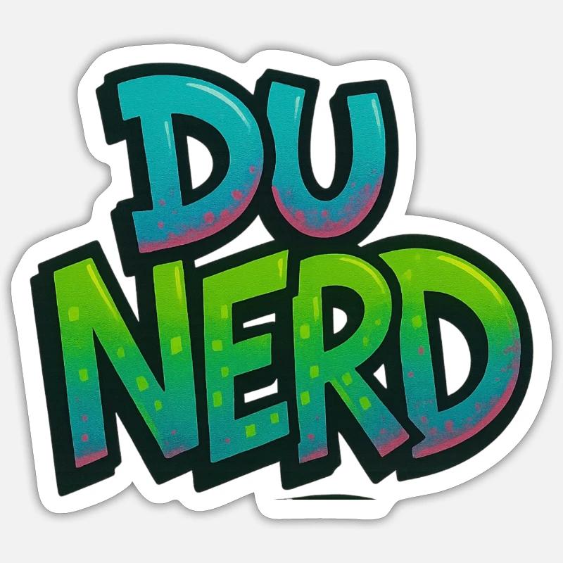 Nerd design with gradient Sticker size S (10 x 10 cm)