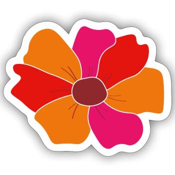 Flower - Sticker Größe S (10 x 10 cm) - Mattweiß - Vorne