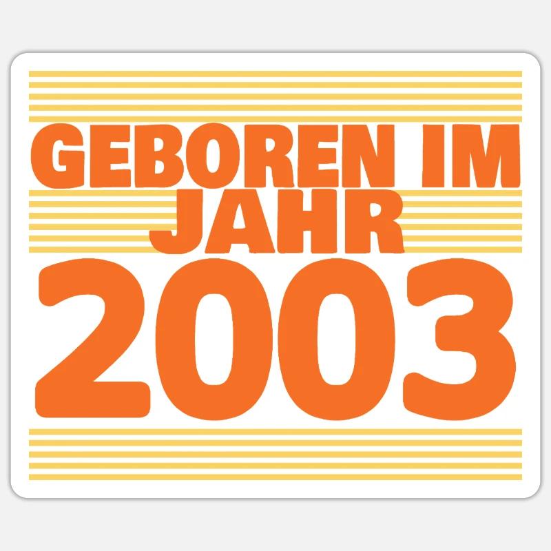 en 2003 - Sticker taille S (10 x 10 cm) - blanc mat