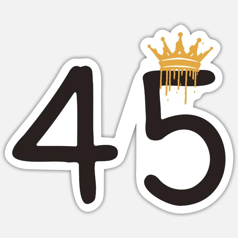 45 - Sticker size S (10 x 10 cm) - white matte