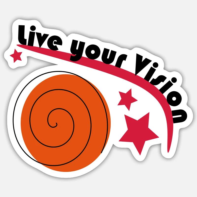 Live your Vision - Sticker size S (10 x 10 cm) - white matte