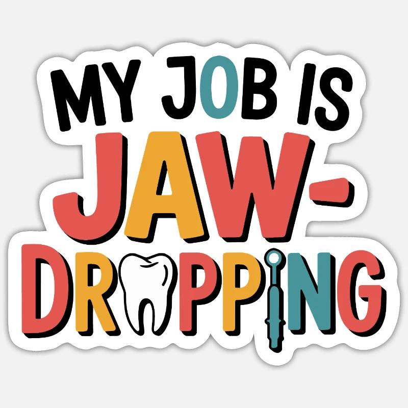 Dental Technician Precision Tools  - Sticker size S (10 x 10 cm) - white matte