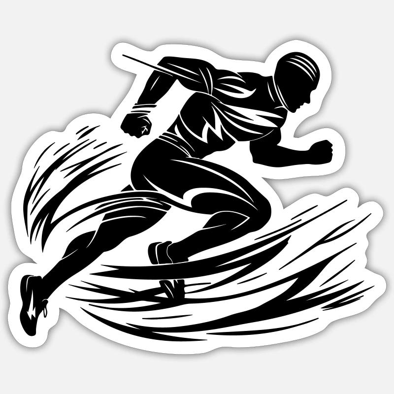 Sprinter in Motion Sticker size S (10 x 10 cm)