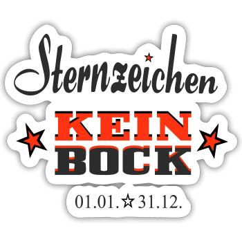 Sternchen Kein Bock Jahreskalender - Sticker Größe S (10 x 10 cm) - Mattweiß - Vorne