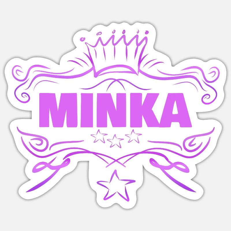 Minka - Sticker taille S (10 x 10 cm) - blanc mat