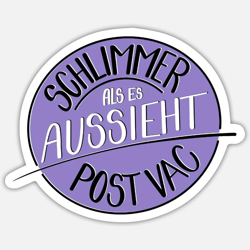 Schlimmer als es aussieht, Post Vac Sticker Größe S (10 x 10 cm)