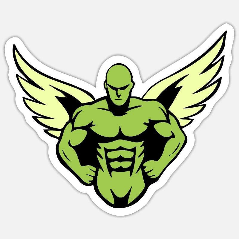 Winged Gladiator Power Sticker size S (10 x 10 cm)