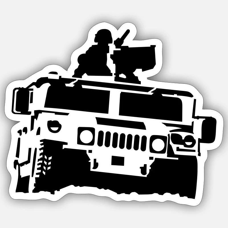 Véhicule de combat Sticker taille S (10 x 10 cm)
