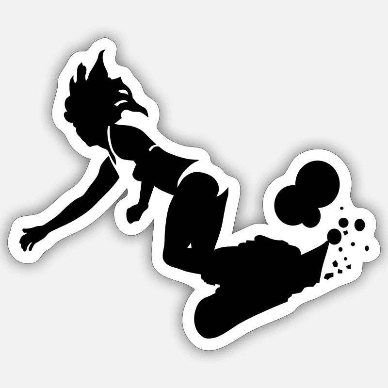 Planche à neige Sticker taille S (10 x 10 cm)