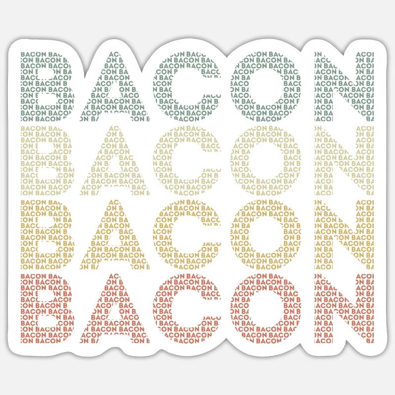 bacon - Sticker size S (10 x 10 cm) - white matte