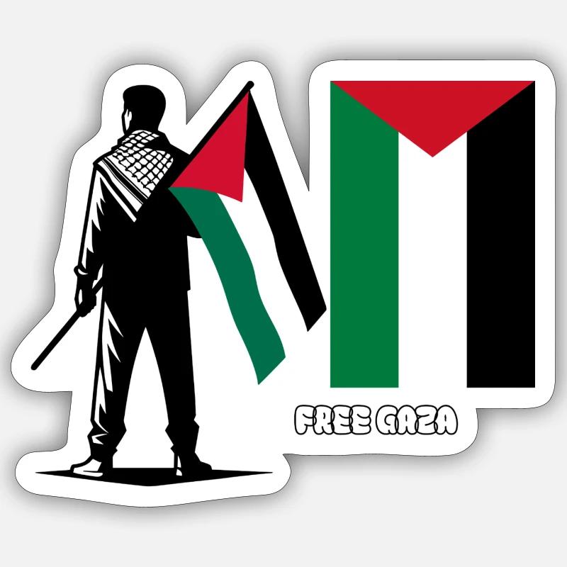 Abstrakte Sluette bunte Blöcke Sticker Größe S (10 x 10 cm)