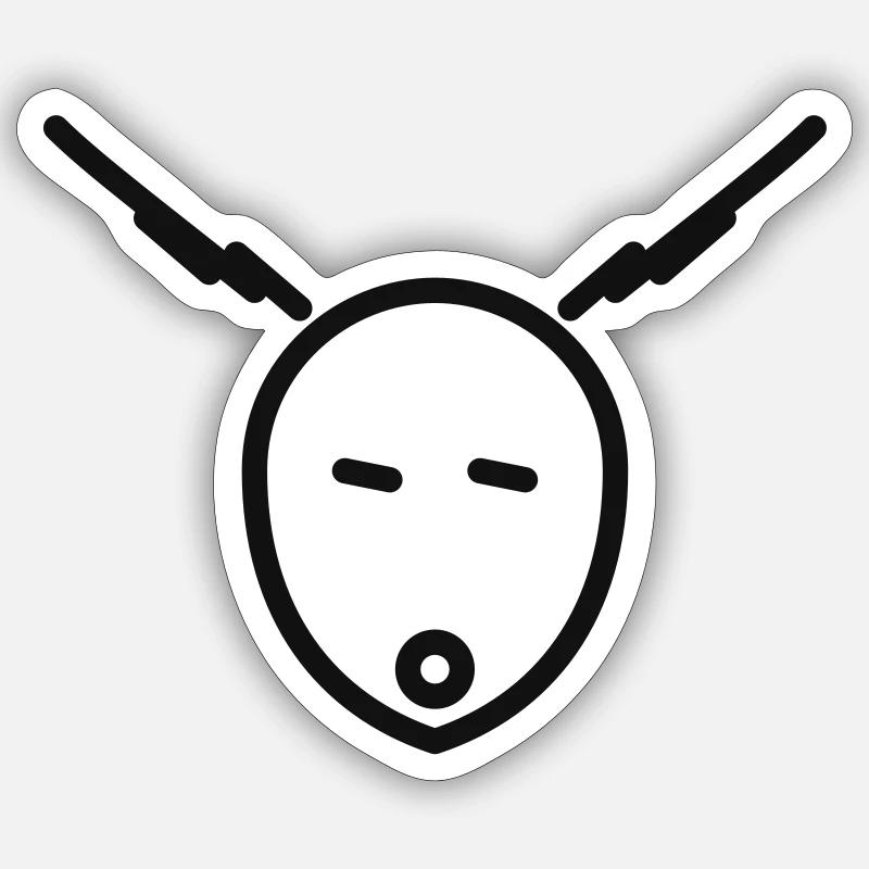 Deer - Sticker size S (10 x 10 cm) - white matte