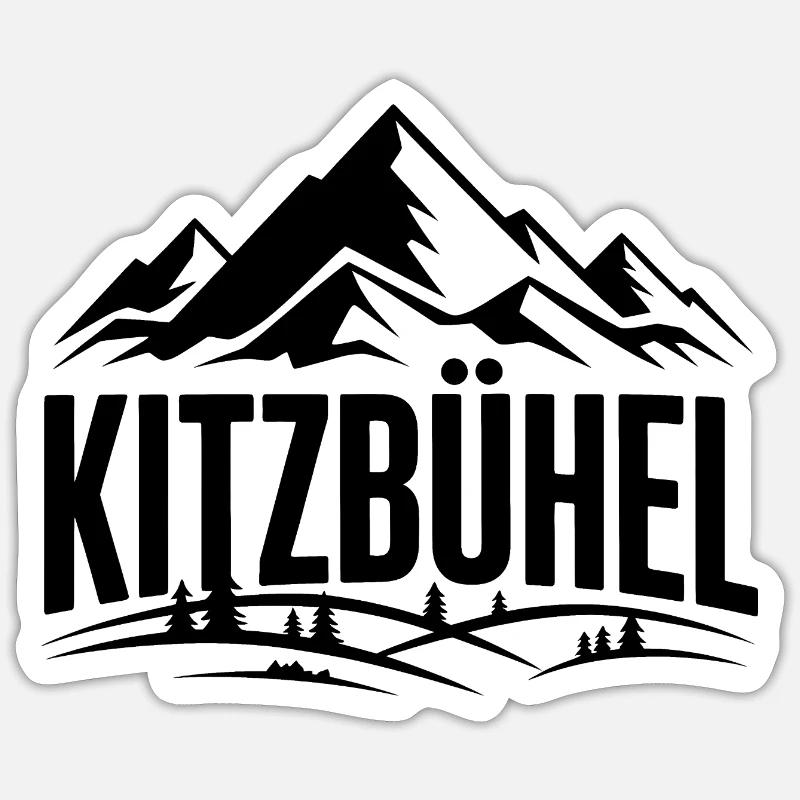 Kitzbühel - Création de souvenirs - Sticker taille S (10 x 10 cm) - blanc mat